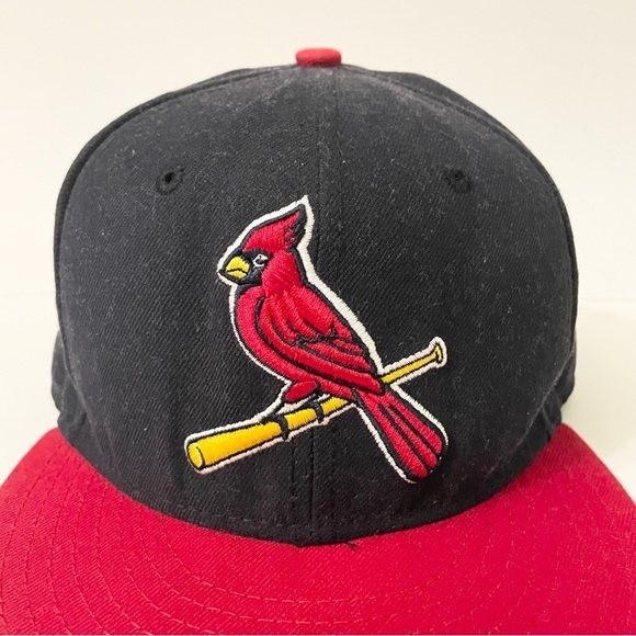 St Louis Cardinals Bird Logo Hat New Era 59Fifty 7 1/2 On Field Baseball Cap - Picture 2 of 16